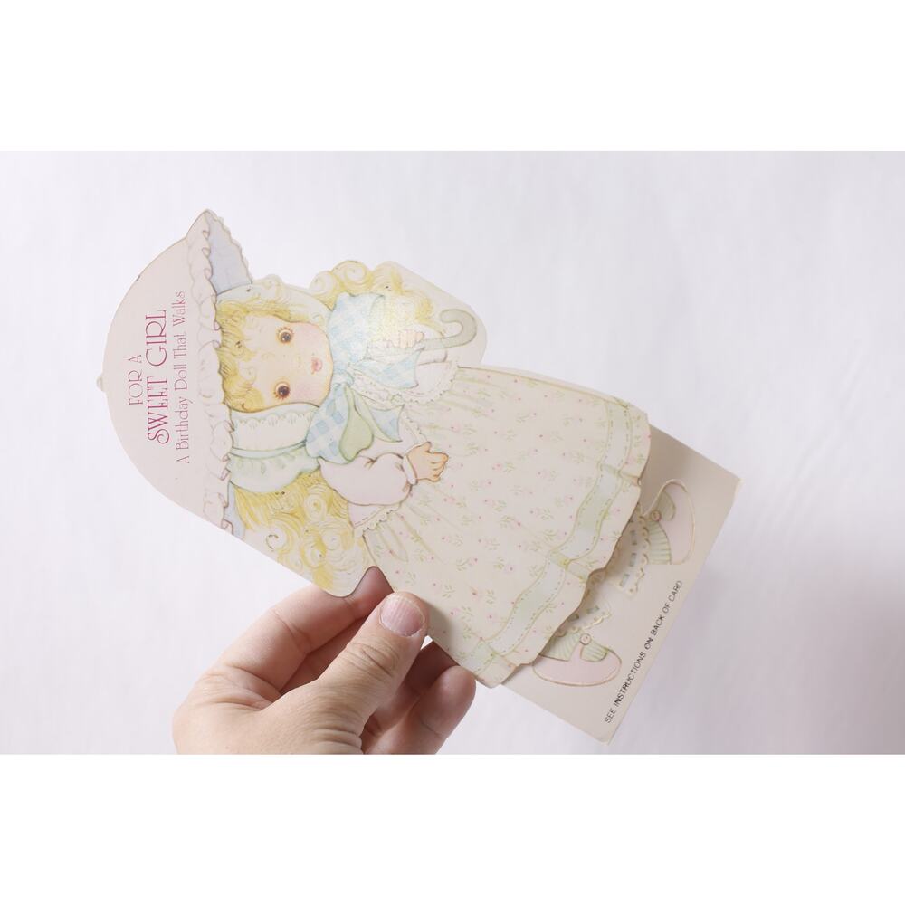 Uncut Vintage Paper Doll That Walks Birthday Card Gift Idea ~ 260427-WH M-17-08